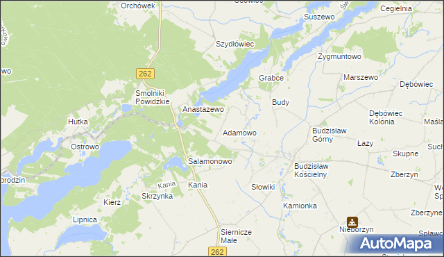 mapa Adamowo gmina Kleczew, Adamowo gmina Kleczew na mapie Targeo