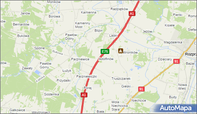 mapa Adolfinów, Adolfinów na mapie Targeo