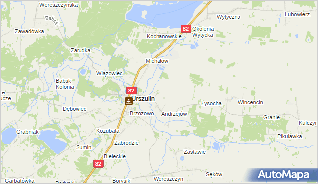 mapa Andrzejów-Osada, Andrzejów-Osada na mapie Targeo