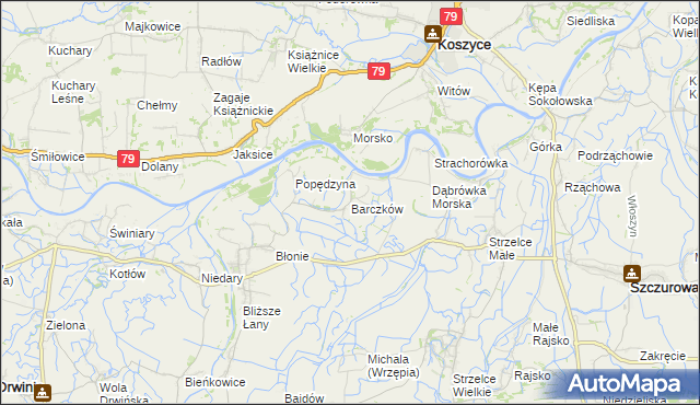 mapa Barczków, Barczków na mapie Targeo