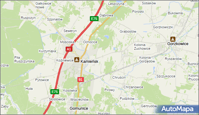 mapa Barczkowice, Barczkowice na mapie Targeo