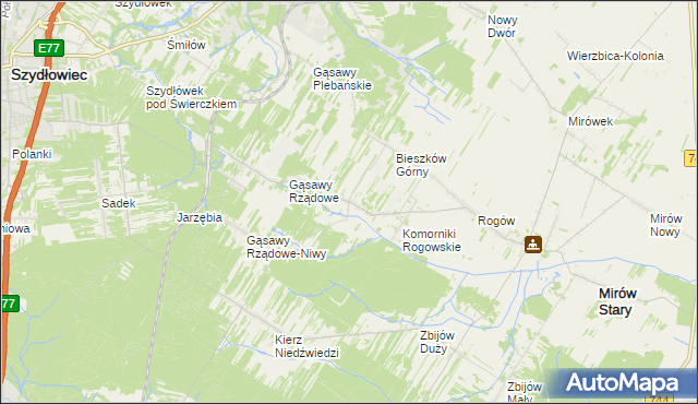 mapa Bieszków Dolny, Bieszków Dolny na mapie Targeo