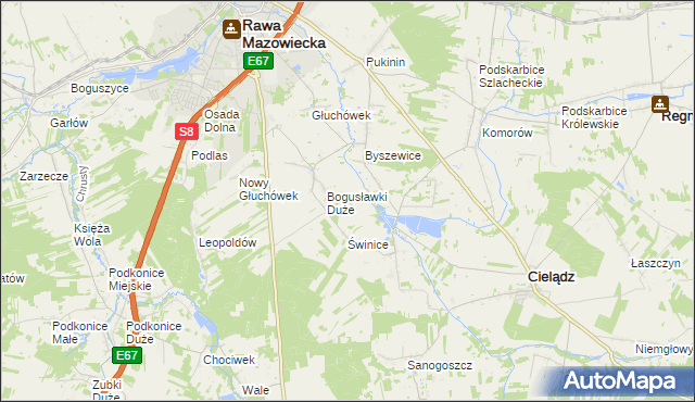 mapa Bogusławki Małe, Bogusławki Małe na mapie Targeo