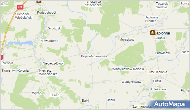 mapa Bujały-Mikosze, Bujały-Mikosze na mapie Targeo