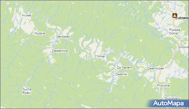 mapa Chmiel, Chmiel na mapie Targeo