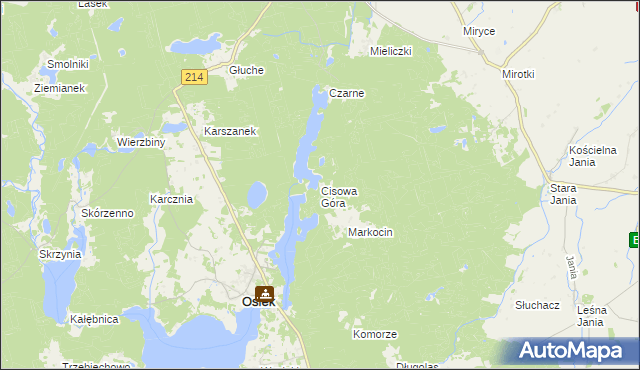 mapa Cisowa Góra, Cisowa Góra na mapie Targeo