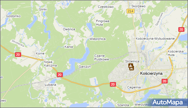 mapa Czarne Pustkowie, Czarne Pustkowie na mapie Targeo