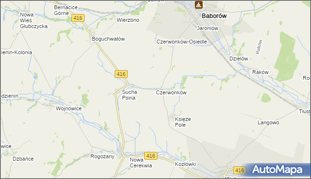 mapa Czerwonków, Czerwonków na mapie Targeo