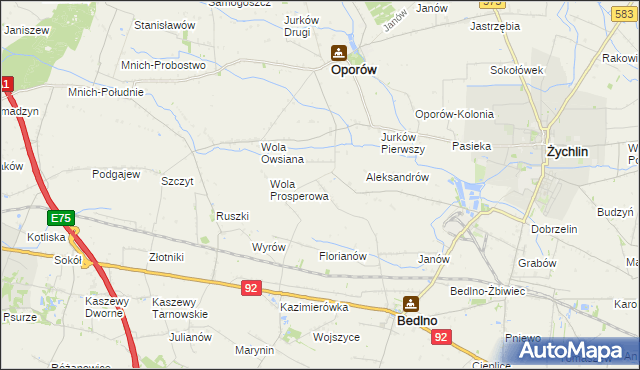 mapa Czesławów gmina Żychlin, Czesławów gmina Żychlin na mapie Targeo