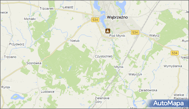 mapa Czystochleb, Czystochleb na mapie Targeo