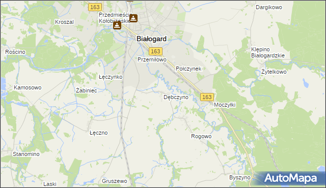 mapa Dębczyno, Dębczyno na mapie Targeo