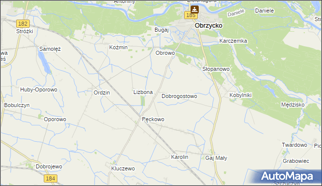 mapa Dobrogostowo, Dobrogostowo na mapie Targeo