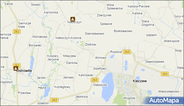 mapa Dobromyśl gmina Kleczew, Dobromyśl gmina Kleczew na mapie Targeo