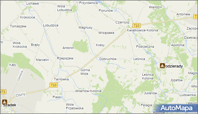 mapa Dobruchów, Dobruchów na mapie Targeo