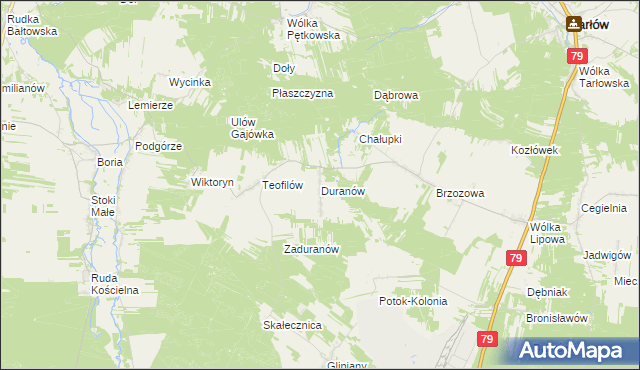 mapa Duranów, Duranów na mapie Targeo