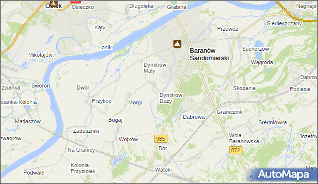 mapa Dymitrów Duży, Dymitrów Duży na mapie Targeo