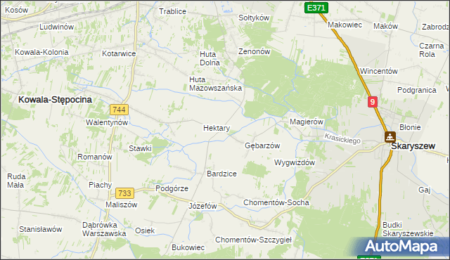 mapa Gębarzów Osada, Gębarzów Osada na mapie Targeo