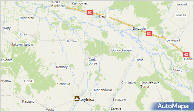 mapa Górki Średnie, Górki Średnie na mapie Targeo