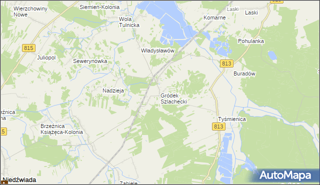 mapa Gródek Szlachecki, Gródek Szlachecki na mapie Targeo