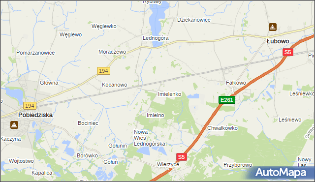 mapa Imielenko, Imielenko na mapie Targeo