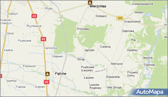 mapa Jajczaki, Jajczaki na mapie Targeo