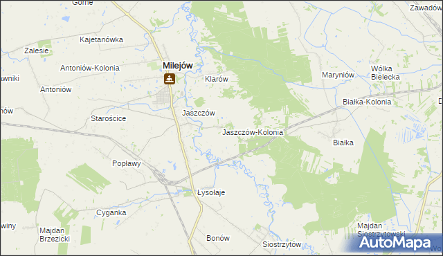 mapa Jaszczów-Kolonia, Jaszczów-Kolonia na mapie Targeo