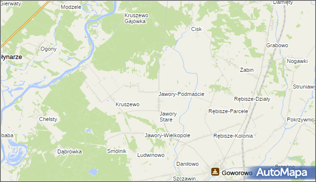 mapa Jawory-Podmaście, Jawory-Podmaście na mapie Targeo