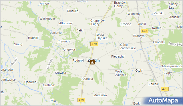 mapa Kazimierzew, Kazimierzew na mapie Targeo