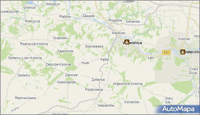 mapa Kębło, Kębło na mapie Targeo