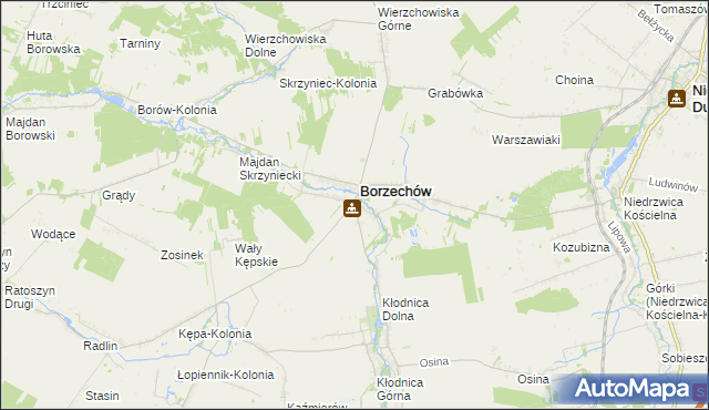 mapa Kępa Borzechowska, Kępa Borzechowska na mapie Targeo