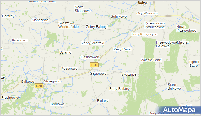 mapa Kęsy-Wypychy, Kęsy-Wypychy na mapie Targeo