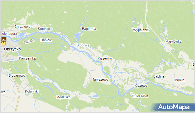mapa Kiszewko, Kiszewko na mapie Targeo
