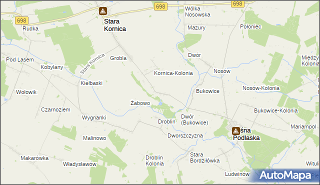 mapa Klukowszczyzna, Klukowszczyzna na mapie Targeo