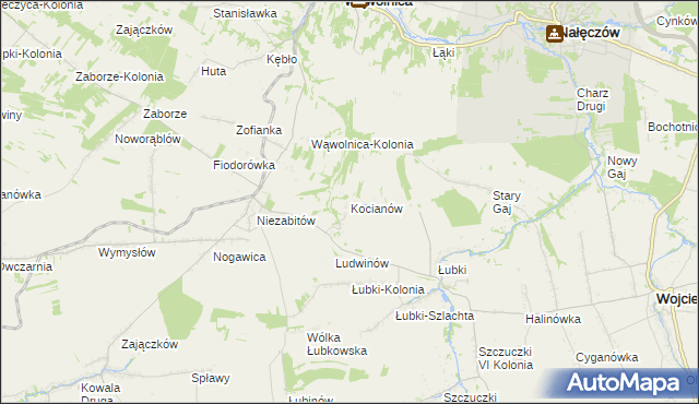 mapa Kocianów, Kocianów na mapie Targeo