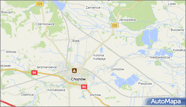 mapa Kolonia Kołłątaja, Kolonia Kołłątaja na mapie Targeo