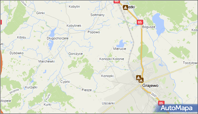 mapa Konopki-Kolonie, Konopki-Kolonie na mapie Targeo