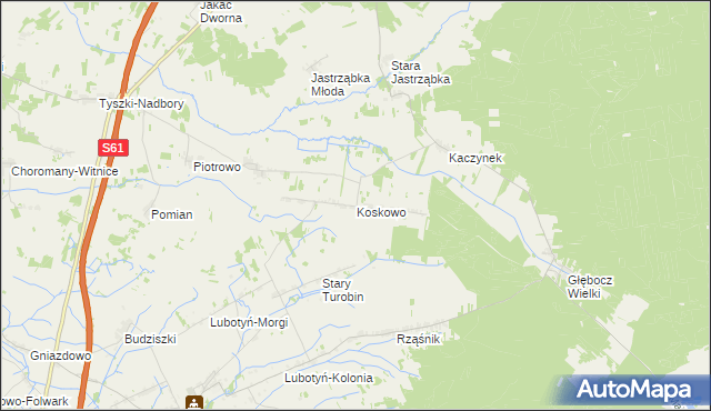 mapa Koskowo, Koskowo na mapie Targeo