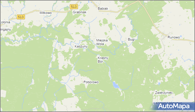 mapa Krasny Bór, Krasny Bór na mapie Targeo