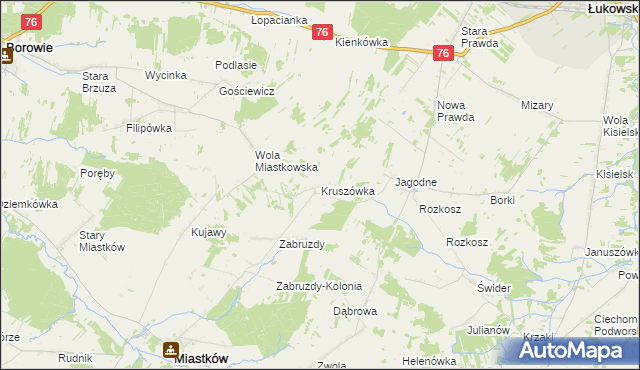 mapa Kruszówka, Kruszówka na mapie Targeo