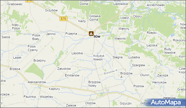 mapa Krzyżyk Iłowski, Krzyżyk Iłowski na mapie Targeo