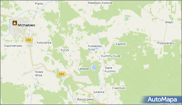 mapa Kuchmy-Pietruki, Kuchmy-Pietruki na mapie Targeo