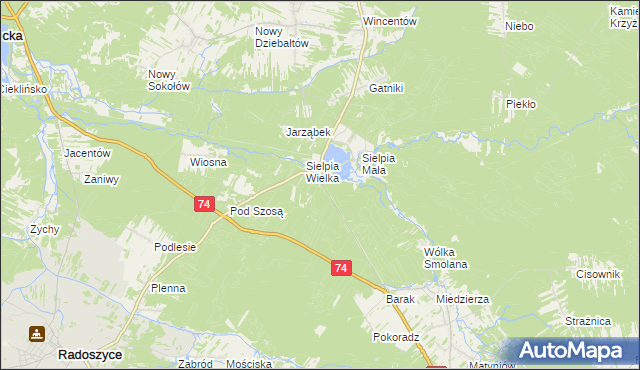 mapa Leśniczówka Krzyżówki, Leśniczówka Krzyżówki na mapie Targeo