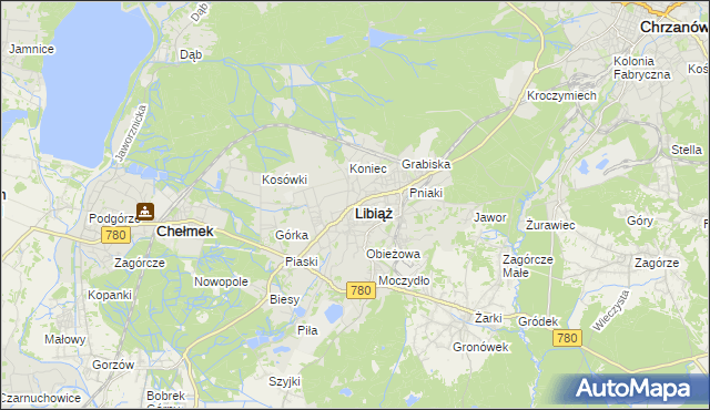 mapa Libiąż, Libiąż na mapie Targeo