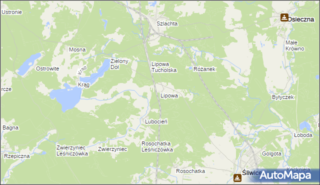 mapa Lipowa gmina Śliwice, Lipowa gmina Śliwice na mapie Targeo