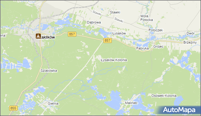 mapa Łysaków-Kolonia, Łysaków-Kolonia na mapie Targeo