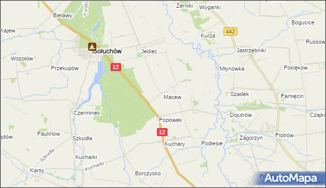 mapa Macew, Macew na mapie Targeo