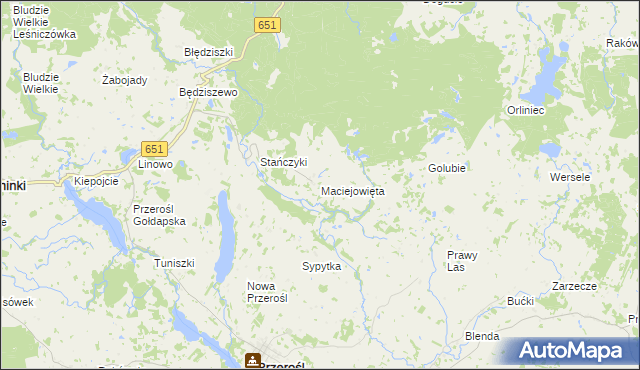 mapa Maciejowięta, Maciejowięta na mapie Targeo