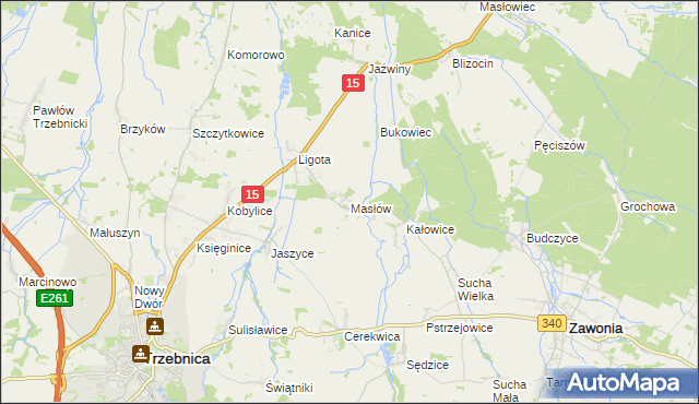 mapa Masłów, Masłów na mapie Targeo