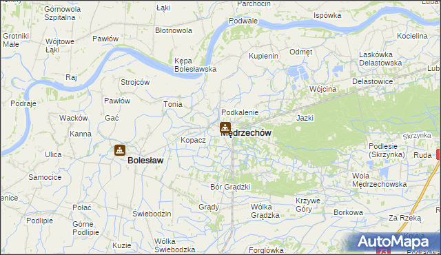 mapa Mędrzechów, Mędrzechów na mapie Targeo