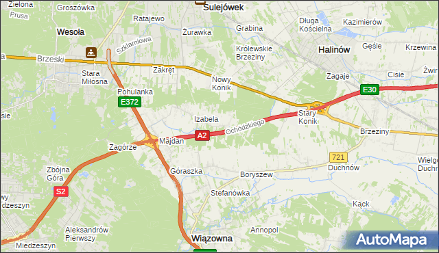 mapa Michałówek gmina Wiązowna, Michałówek gmina Wiązowna na mapie Targeo